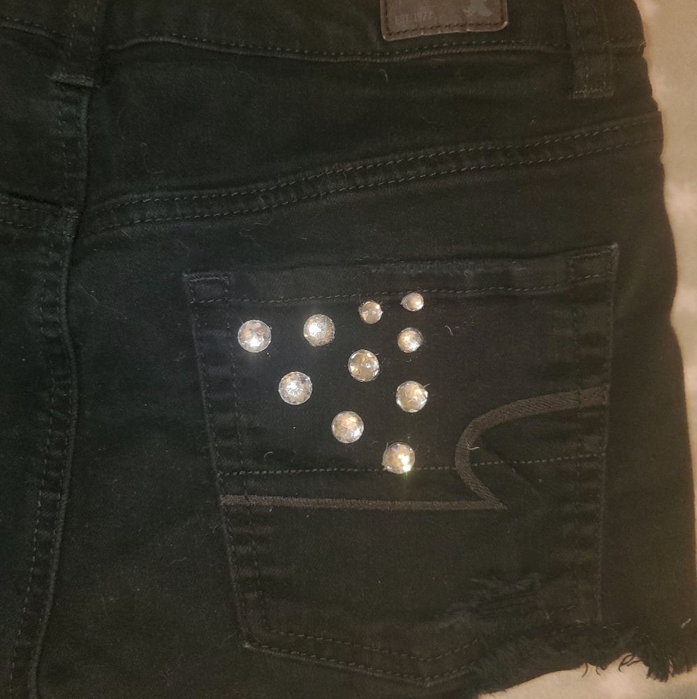 Custom studded pocket American Eagle shorts